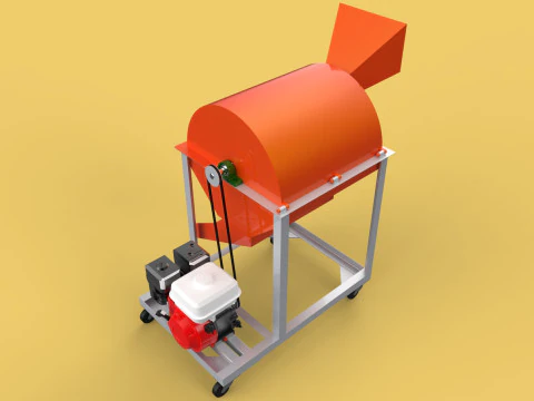 RUBBISH SHREDDER CRUSHER MACHINE WASTE GARBAGE CUTTING COMPOSTER 3D Model