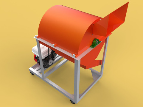 RUBBISH SHREDDER CRUSHER MACHINE WASTE GARBAGE CUTTING COMPOSTER Modelo 3D