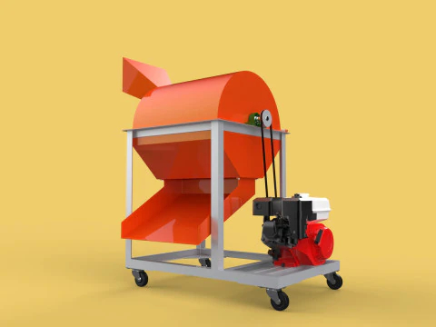RUBBISH SHREDDER CRUSHER MACHINE WASTE GARBAGE CUTTING COMPOSTER 3D Model