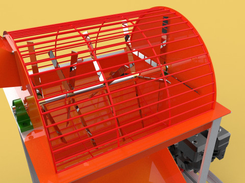 RUBBISH SHREDDER CRUSHER MACHINE WASTE GARBAGE CUTTING COMPOSTER Modelo 3D