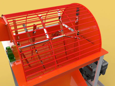 RUBBISH SHREDDER CRUSHER MACHINE WASTE GARBAGE CUTTING COMPOSTER 3D Model
