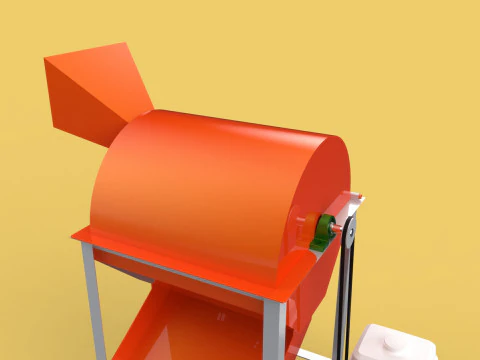 RUBBISH SHREDDER CRUSHER MACHINE WASTE GARBAGE CUTTING COMPOSTER 3D Model