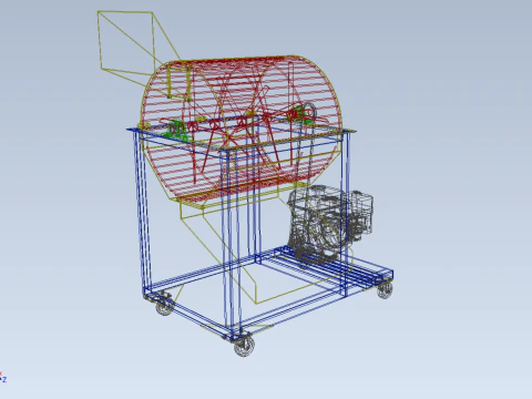 RUBBISH SHREDDER CRUSHER MACHINE WASTE GARBAGE CUTTING COMPOSTER 3D Model
