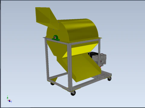 RUBBISH SHREDDER CRUSHER MACHINE WASTE GARBAGE CUTTING COMPOSTER 3D Model