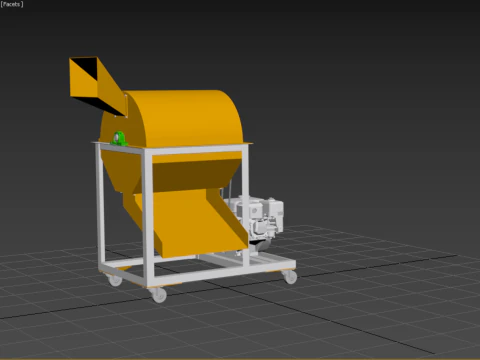 RUBBISH SHREDDER CRUSHER MACHINE WASTE GARBAGE CUTTING COMPOSTER 3D Model