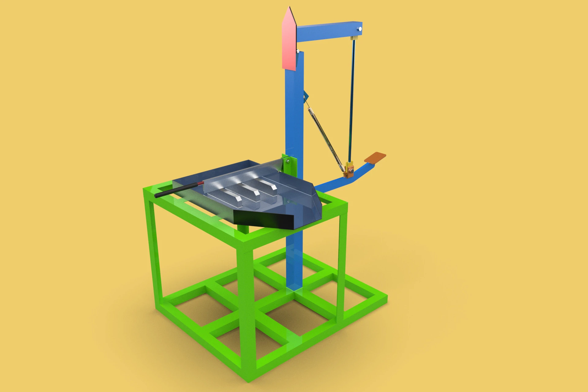 HANDLE COCONUT PEELER SPLITTER CUT TOOL DEHUSKER SHELL EXTRACTOR 3D Model .c4d .max .obj .3ds .fbx .stl .blend 