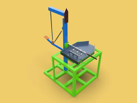 HANDLE COCONUT PEELER SPLITTER CUT TOOL DEHUSKER SHELL EXTRACTOR 3D Model