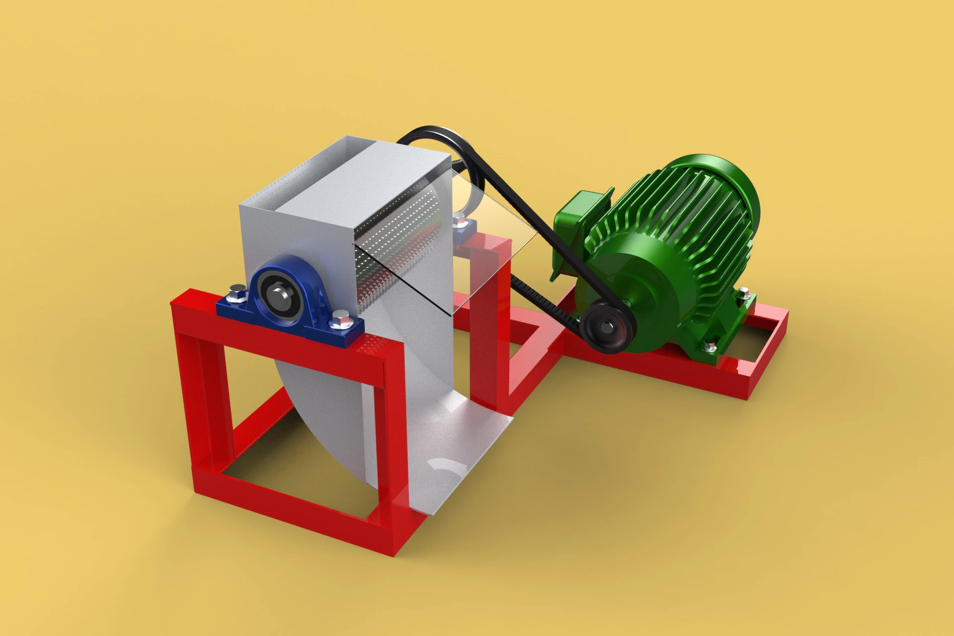 AUTO ELECTRIC COCONUT GRATING MACHINE SHREDDER SCRAPER CHOPPER 3D Model .c4d .max .obj .3ds .fbx .stl .blend 