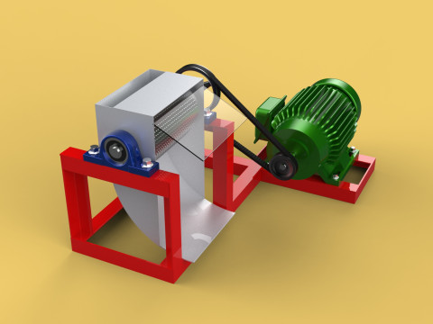 AUTO ELECTRIC COCONUT GRATING MACHINE SHREDDER SCRAPER CHOPPER 3D 模型
