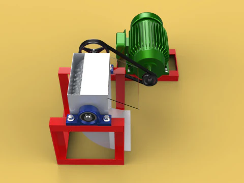 AUTO ELECTRIC COCONUT GRATING MACHINE SHREDDER SCRAPER CHOPPER 3D Model