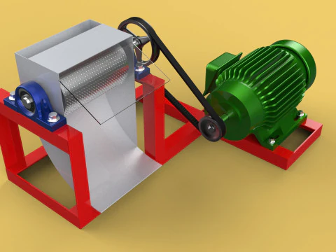 AUTO ELECTRIC COCONUT GRATING MACHINE SHREDDER SCRAPER CHOPPER 3D Model