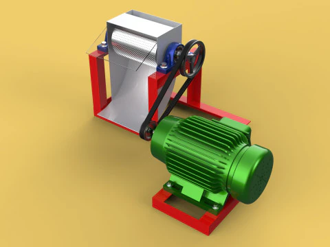 AUTO ELECTRIC COCONUT GRATING MACHINE SHREDDER SCRAPER CHOPPER 3D Model