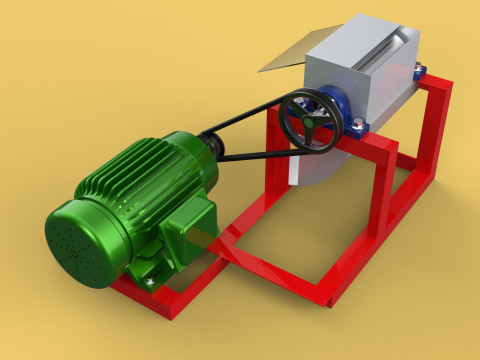 AUTO ELECTRIC COCONUT GRATING MACHINE SHREDDER SCRAPER CHOPPER Modèle 3D