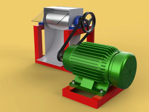 AUTO ELECTRIC COCONUT GRATING MACHINE SHREDDER SCRAPER CHOPPER 3D Model