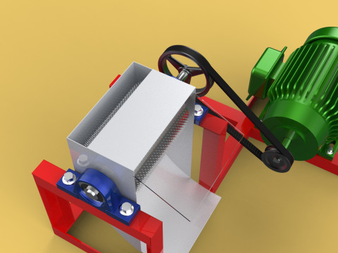 AUTO ELECTRIC COCONUT GRATING MACHINE SHREDDER SCRAPER CHOPPER Modèle 3D