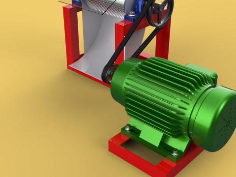 AUTO ELECTRIC COCONUT GRATING MACHINE SHREDDER SCRAPER CHOPPER Modèle 3D