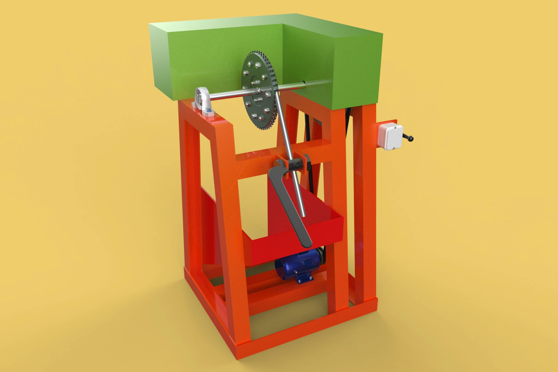 COCONUT SHELL REMOVAL PEELING MACHINE DEHUSKER TOOL EXTRACTOR 3D Model .c4d .max .obj .3ds .fbx .stl .blend 