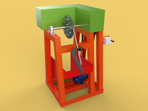 COCONUT SHELL REMOVAL PEELING MACHINE DEHUSKER TOOL EXTRACTOR 3D Model