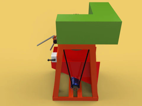 COCONUT SHELL REMOVAL PEELING MACHINE DEHUSKER TOOL EXTRACTOR 3D Model