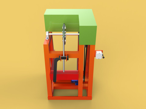 COCONUT SHELL REMOVAL PEELING MACHINE DEHUSKER TOOL EXTRACTOR 3D-Modell