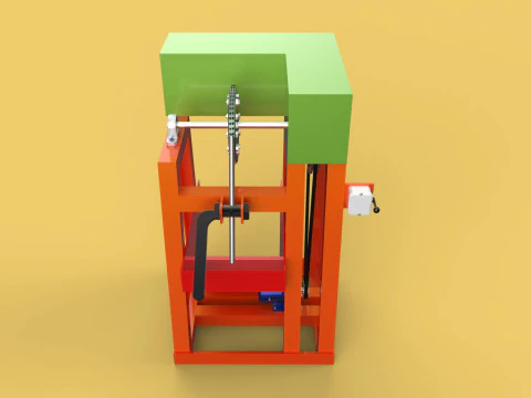 COCONUT SHELL REMOVAL PEELING MACHINE DEHUSKER TOOL EXTRACTOR 3D Model