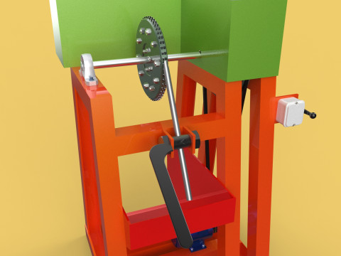 COCONUT SHELL REMOVAL PEELING MACHINE DEHUSKER TOOL EXTRACTOR 3D-Modell