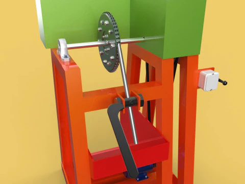 COCONUT SHELL REMOVAL PEELING MACHINE DEHUSKER TOOL EXTRACTOR 3D Model