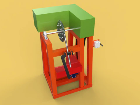 COCONUT SHELL REMOVAL PEELING MACHINE DEHUSKER TOOL EXTRACTOR 3D Model