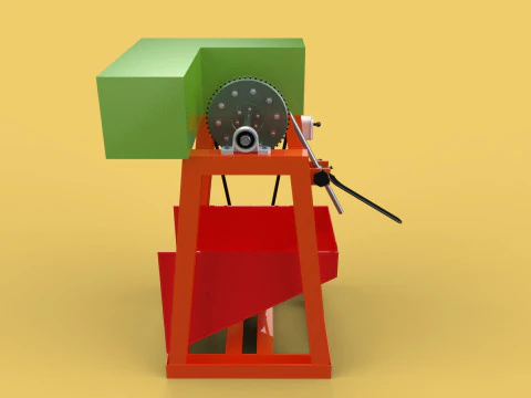 COCONUT SHELL REMOVAL PEELING MACHINE DEHUSKER TOOL EXTRACTOR 3D Model
