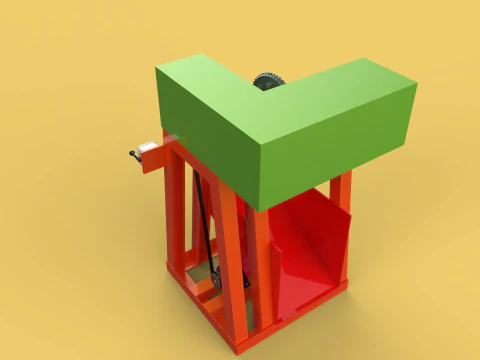 COCONUT SHELL REMOVAL PEELING MACHINE DEHUSKER TOOL EXTRACTOR 3D Model