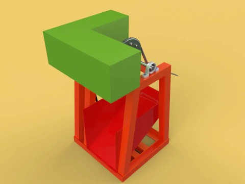 COCONUT SHELL REMOVAL PEELING MACHINE DEHUSKER TOOL EXTRACTOR 3D Model