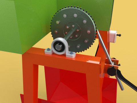 COCONUT SHELL REMOVAL PEELING MACHINE DEHUSKER TOOL EXTRACTOR 3D-Modell