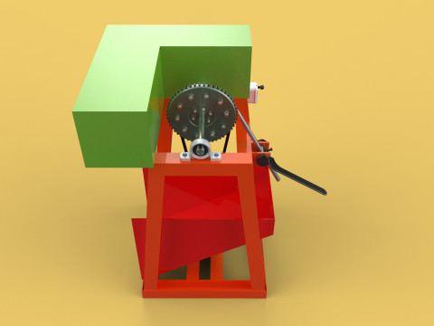 COCONUT SHELL REMOVAL PEELING MACHINE DEHUSKER TOOL EXTRACTOR 3D-Modell