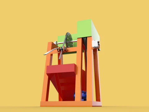 COCONUT SHELL REMOVAL PEELING MACHINE DEHUSKER TOOL EXTRACTOR 3D Model
