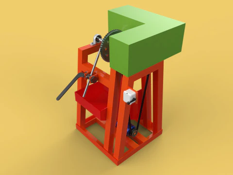 COCONUT SHELL REMOVAL PEELING MACHINE DEHUSKER TOOL EXTRACTOR 3D Model