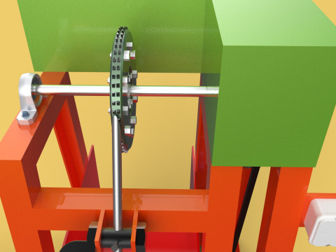 COCONUT SHELL REMOVAL PEELING MACHINE DEHUSKER TOOL EXTRACTOR 3D-Modell