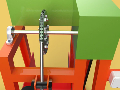 COCONUT SHELL REMOVAL PEELING MACHINE DEHUSKER TOOL EXTRACTOR 3D Model