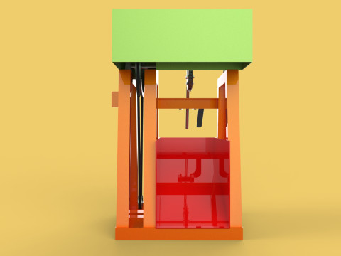 COCONUT SHELL REMOVAL PEELING MACHINE DEHUSKER TOOL EXTRACTOR 3D-Modell