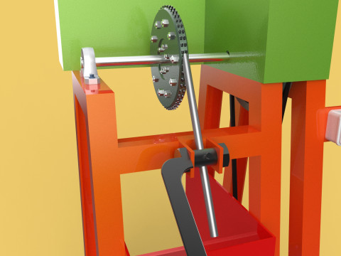 COCONUT SHELL REMOVAL PEELING MACHINE DEHUSKER TOOL EXTRACTOR 3D-Modell