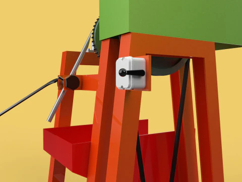 COCONUT SHELL REMOVAL PEELING MACHINE DEHUSKER TOOL EXTRACTOR 3D Model