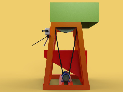 COCONUT SHELL REMOVAL PEELING MACHINE DEHUSKER TOOL EXTRACTOR 3D-Modell
