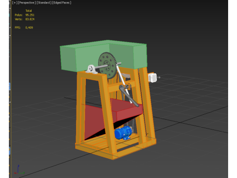 COCONUT SHELL REMOVAL PEELING MACHINE DEHUSKER TOOL EXTRACTOR 3D-Modell