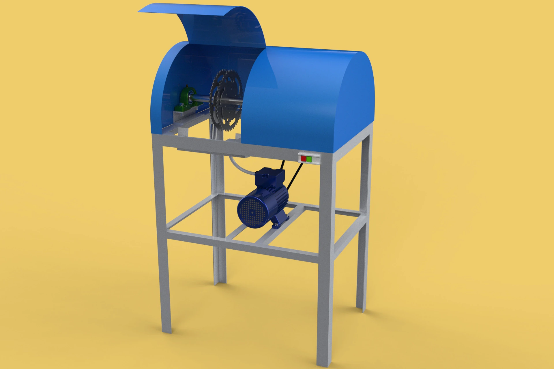 COCONUT SHELL PEELING REMOVAL MACHINE DEHUSKER TOOL EXTRACTOR 3D Model .c4d .max .obj .3ds .fbx .stl .blend 