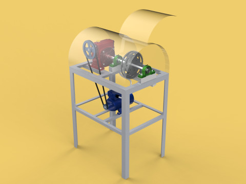 COCONUT SHELL PEELING REMOVAL MACHINE DEHUSKER TOOL EXTRACTOR Model 3D