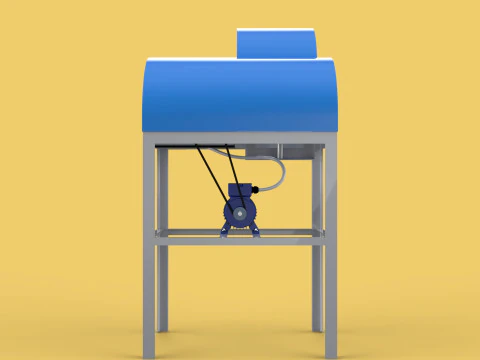 COCONUT SHELL PEELING REMOVAL MACHINE DEHUSKER TOOL EXTRACTOR 3D Model