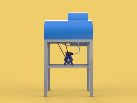 COCONUT SHELL PEELING REMOVAL MACHINE DEHUSKER TOOL EXTRACTOR 3D Model
