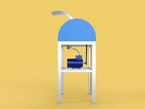 COCONUT SHELL PEELING REMOVAL MACHINE DEHUSKER TOOL EXTRACTOR 3D Model