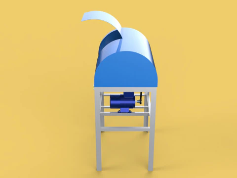 COCONUT SHELL PEELING REMOVAL MACHINE DEHUSKER TOOL EXTRACTOR 3D Model