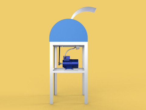 COCONUT SHELL PEELING REMOVAL MACHINE DEHUSKER TOOL EXTRACTOR Model 3D
