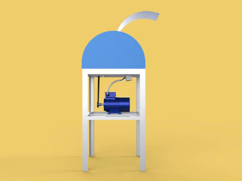 COCONUT SHELL PEELING REMOVAL MACHINE DEHUSKER TOOL EXTRACTOR 3D Model